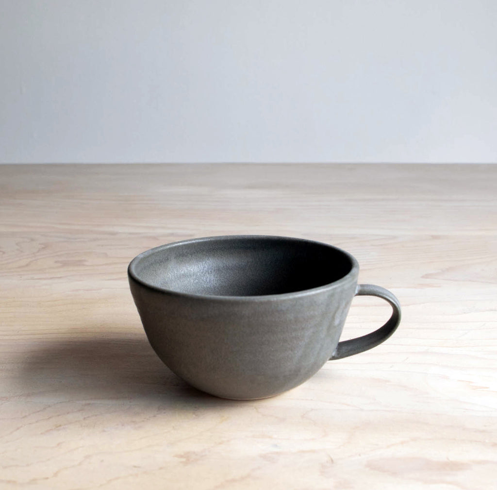 Farmhouse Pottery Handmade Lottery Cup in Grey