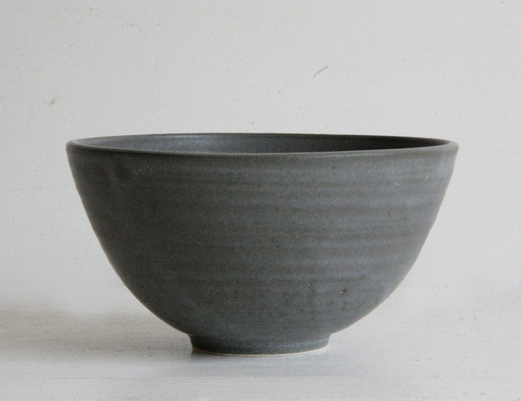 Handmade Decorative Bowl Charcoal Side View