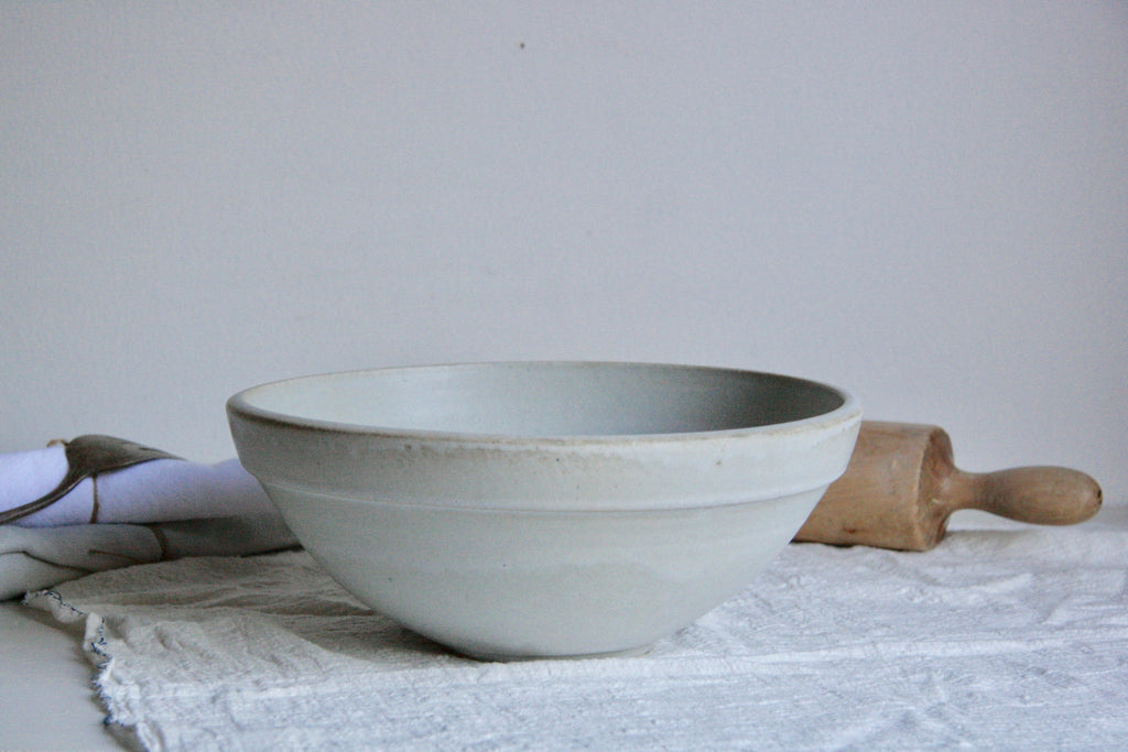 Classic White Serving Bowl on Table