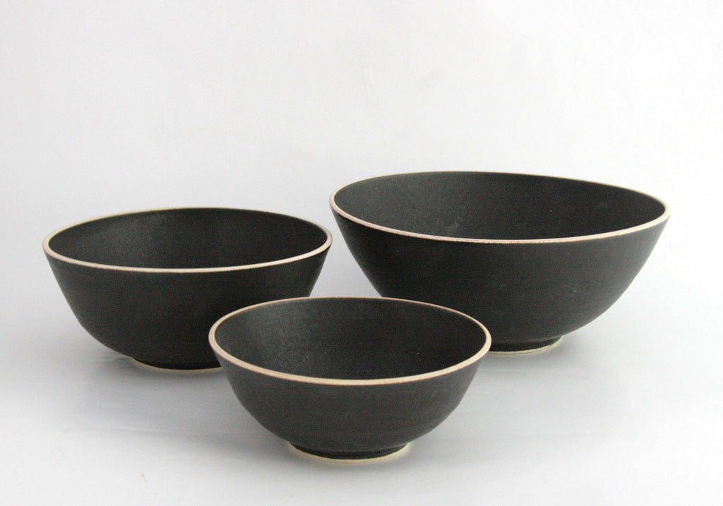 Ceramic Black Handmade Bowls