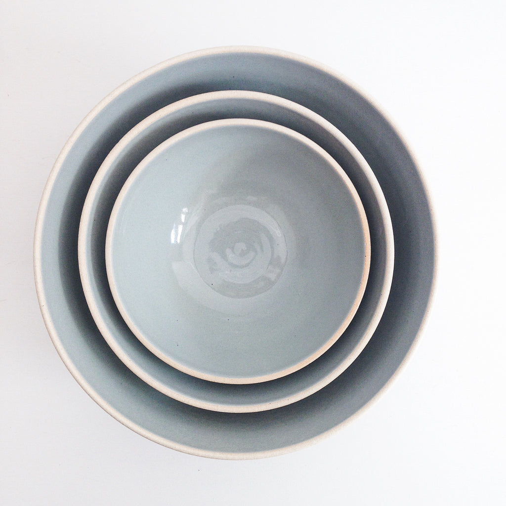 Nesting Bowls Handmade in Serenity Blue