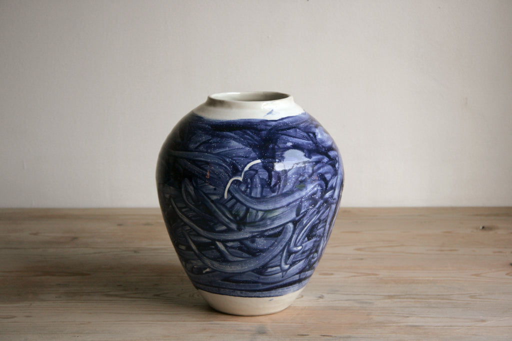 Cobalt & White Vase No. 11