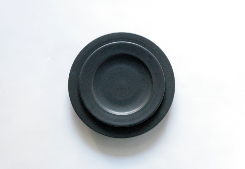 Satin Black Farmhouse Dinner Set