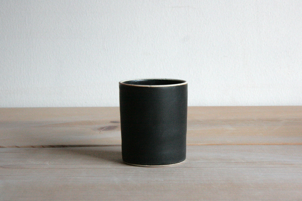 Satin Black Handmade Ceramic Mug or Tumbler